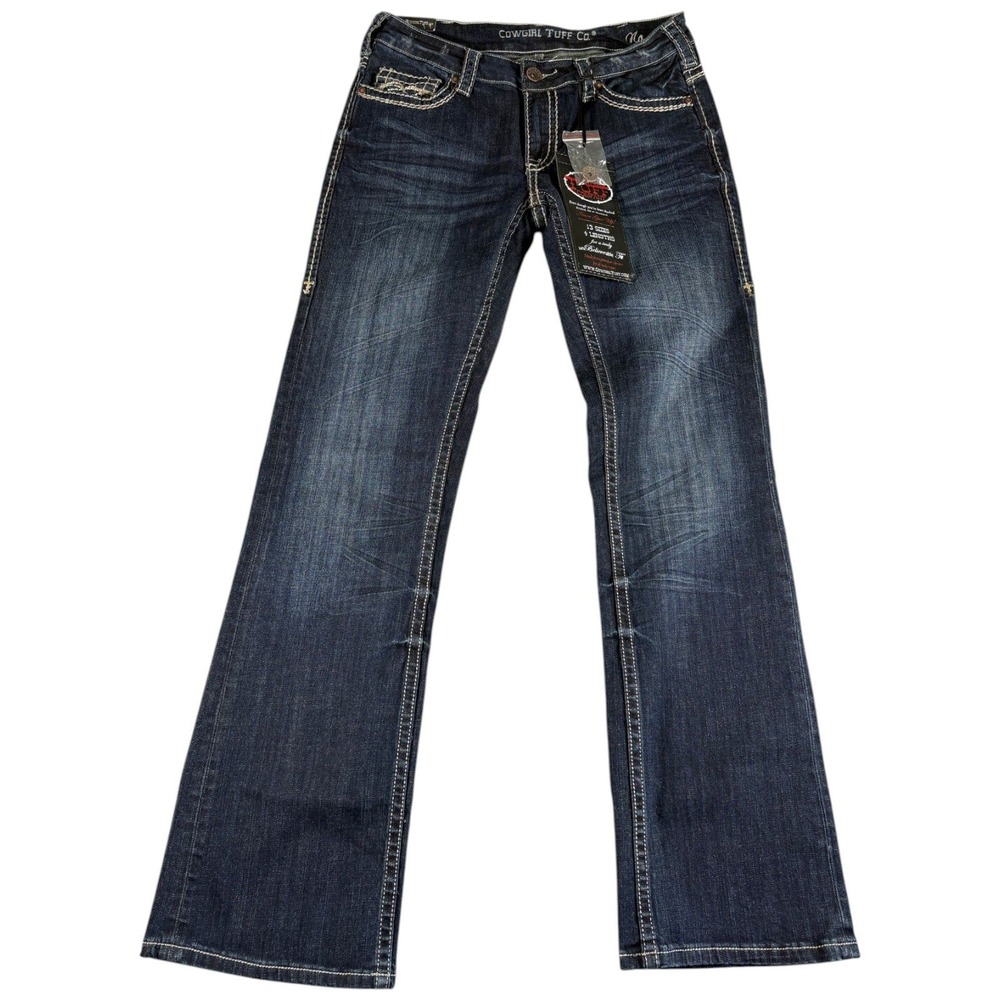 Cowgirl Tuff Co Western Bootcut Jeans Mens 31x33 Blue Premium Dark Wash Rugged